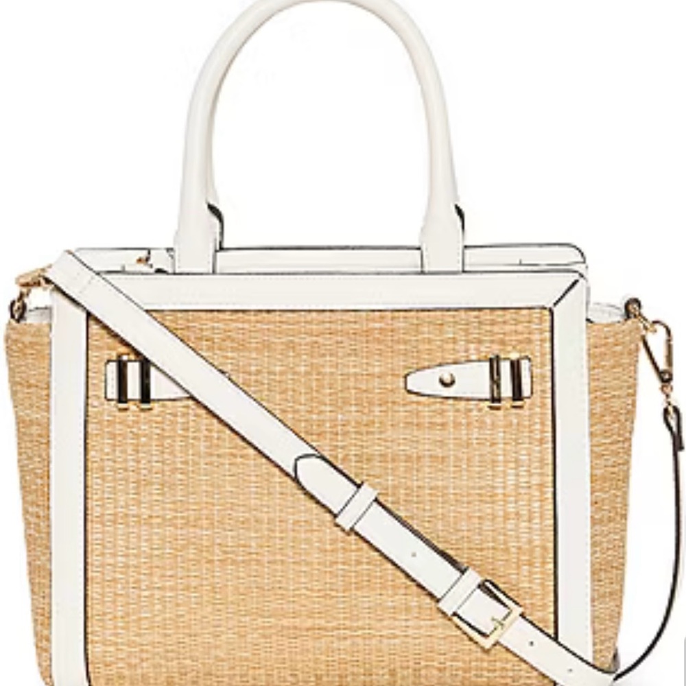 Liz Claiborne Tan and White Crossbody Bag